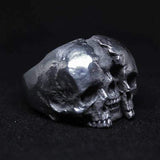 STAINLESS STEEL RING VINTAGE DOUBLE SIDED SKULL RING