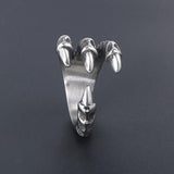 STAINLESS STEEL RING VINTAGE DRAGON CLAW STAINLESS STEEL RING