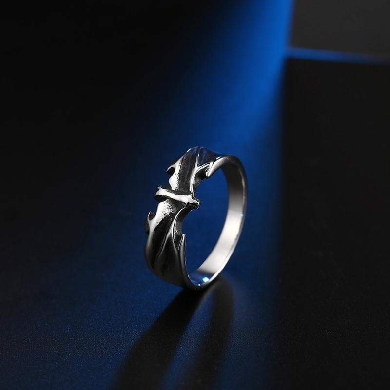 STAINLESS STEEL RING VINTAGE GOTHIC BAT RING