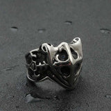 STAINLESS STEEL RING VINTAGE MILITARY SHIELD STAINLESS STEEL RING