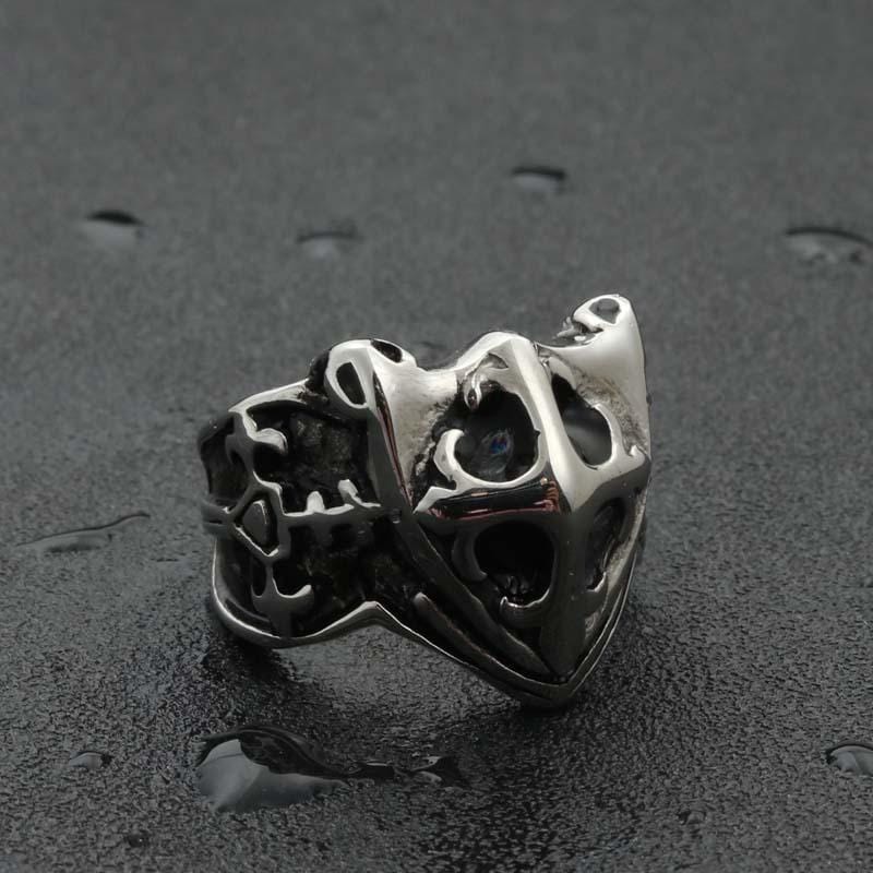 STAINLESS STEEL RING VINTAGE MILITARY SHIELD STAINLESS STEEL RING