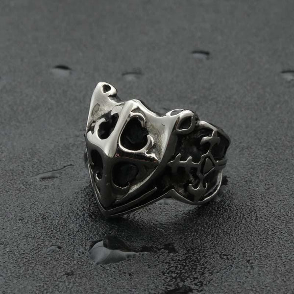 STAINLESS STEEL RING VINTAGE MILITARY SHIELD STAINLESS STEEL RING