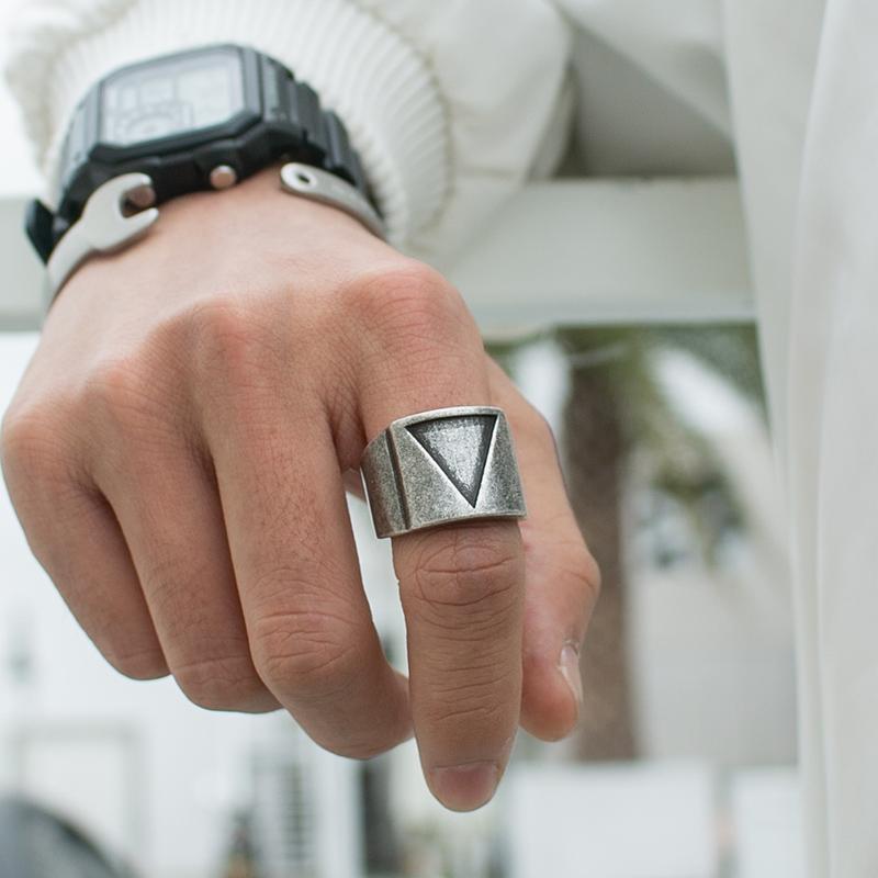 STAINLESS STEEL VIKING TRIANGLE STAINLESS STEEL RING